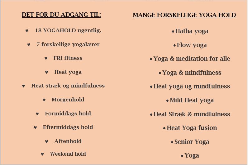 yoga abonnemnet info